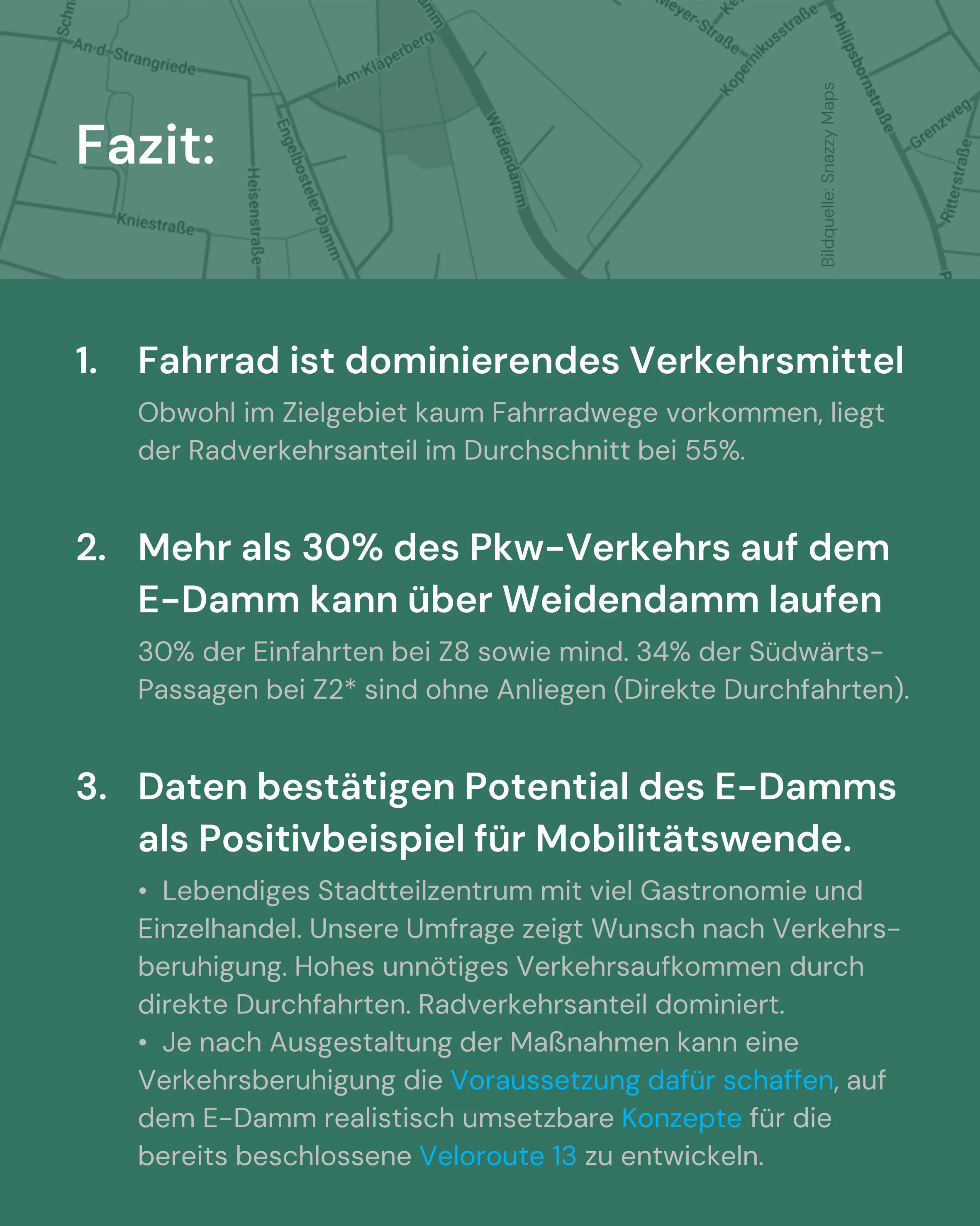 Verkehrssituation am E-Damm: Wir haben nachgezählt